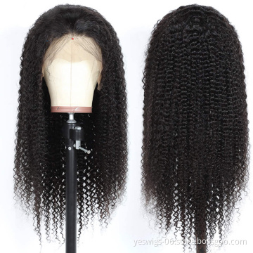 Cheap Human Hair Wigs  Brazilian Virgin Cuticle Aligned 100%Human Hair 13x4 Lace Front Wig Kinky Curly For Black Women Hot Sale